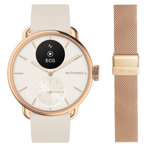 Withings Scanwatch 2 Hybriduhr Smartwatch Bundle mit Wechselarmband