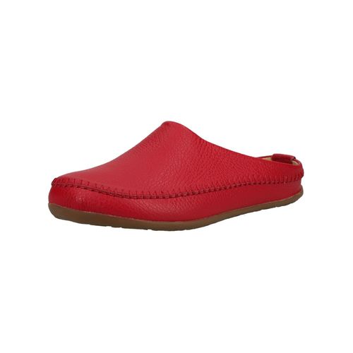 Hausschuh HAFLINGER "Haflinger Hausschuhe Leder", Damen, Gr. 44, rot, Leder, Schuhe Hausschuh