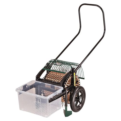 Apfelsammler-Wagen, Fallobstsammler, Obstsammler, 25L, mit Stachelwalze