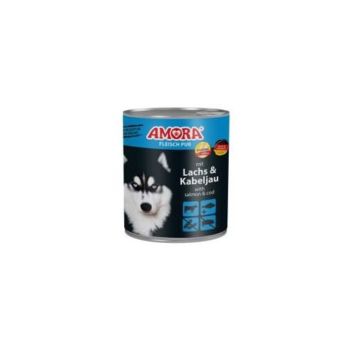 Amora Dog Pur 6x800g Kabeljau und Seelachs