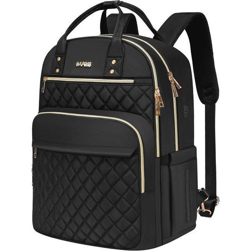Famanu Laptop Rucksack mit USB-Anschluss - Wasserabweisend für 17,3 Zoll Laptops