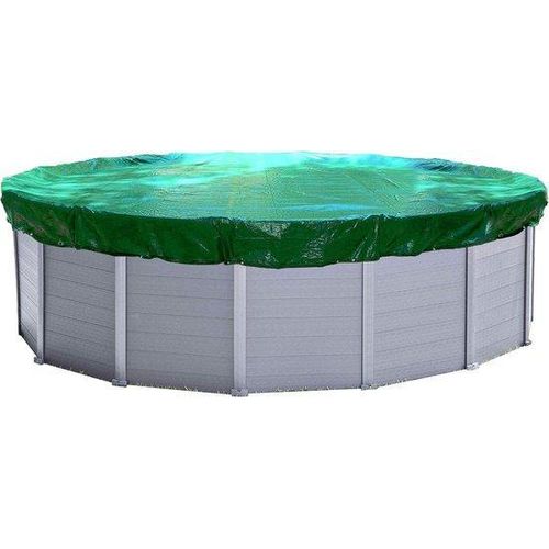 Famanu Schwimmbadabdeckung rund für Schwimmbäder von 280-320 cm - grün