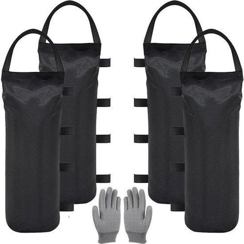 Famanu Gewichtssäcke Set von 4 - wiederverwendbar, wasserfest, schwarz