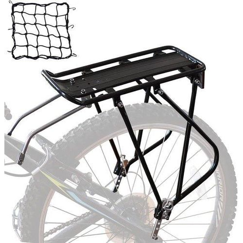 Famanu Fahrradträger mit Bungee Cargo Netz - Universelles Fahrradaccessoire - Für 26 bis 29 Zoll