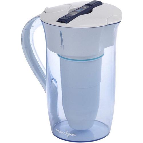 Famanu Wasserfilterkan 2,4 L mit 5-Fasen Filtration - Weiß und Blau