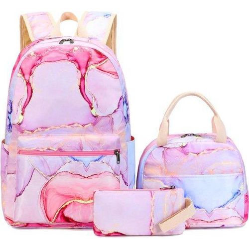 Famanu Rucksack für Mädchen - Schulrucksack mit Lunchbag - Pink