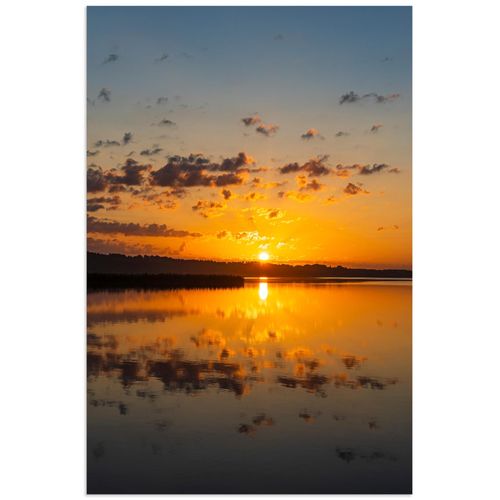 Wandbild ARTLAND "Sonnenaufgang in Seedorf am Schaalsee", orange (farbe bild(er): orange), B:40cm H:60cm, Bilder, als Alubild, Leinwandbild, Poster, Wandaufkleber in verschied. Größen