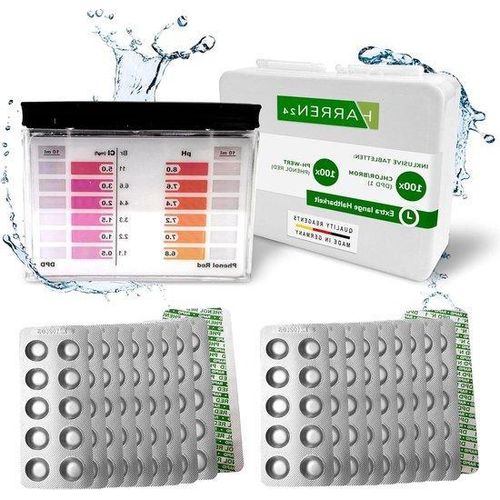 Famanu Schwimmbadtester pH und Chlor - 200 Testtabletten - DPD1 und fenolrot