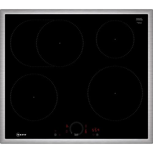 NEFF Induktions-Kochfeld "T56SHF1L0", grau (silberfarben), B:58,3cm H:5,5cm T:51,3cm, Kochfelder, Powerstufe für schnelle Ergebnisse & Twist Touch Fingerdreh-Steuerung