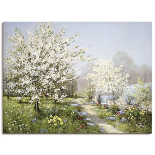 Wandbild ARTLAND "Frühlingsblüten", grün (farbe bild(er): grün), B:80cm H:60cm, Bilder, als Leinwandbild, Poster in verschied. Größen
