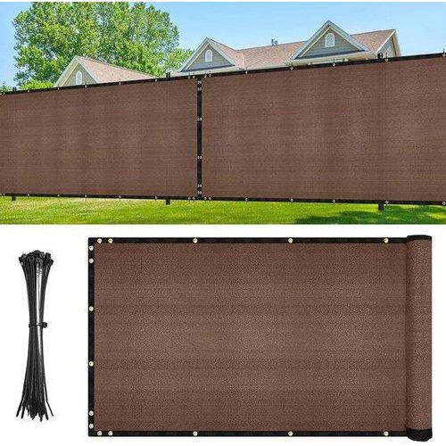 Famanu Sichtschutzzaun 122 m x 152,4 cm - Schattenschutznetz - 142 g/m² - UV-Schutz - Windschutz - HDPE-Gewebe