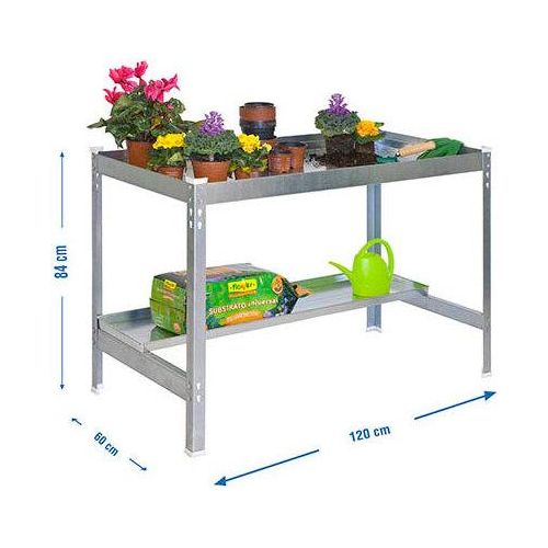 Simonrack Pflanztisch SIMONGARDEN DESK GRAU/GALVA 120,0 x 60,0 x 84,0 cm
