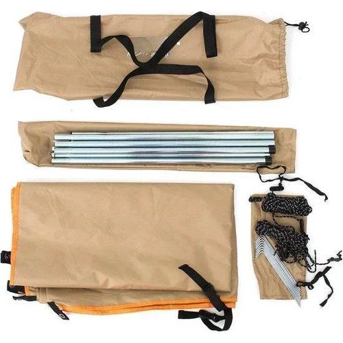 Famanu Auto Dachzelt - Wasserdichtes Sonnenschutzdach - Khaki - 300 x 150 cm
