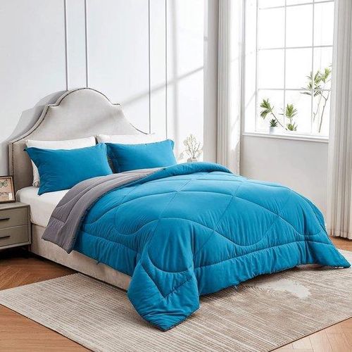Famanu Bettdecke 200 x 200 cm - Wende-Bettdecke für alle Jahreszeiten, 300 g/m²