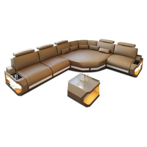 Couch Asti Hochsten L-Form in Leder