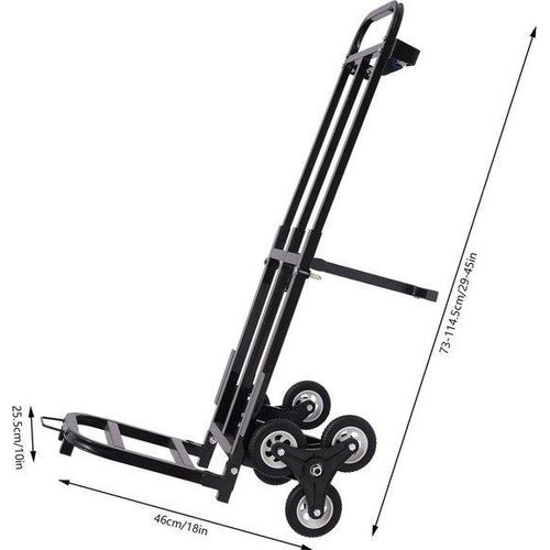 Famanu Transportkar - Steigfähigkeit bis 150 kg - Schwarz
