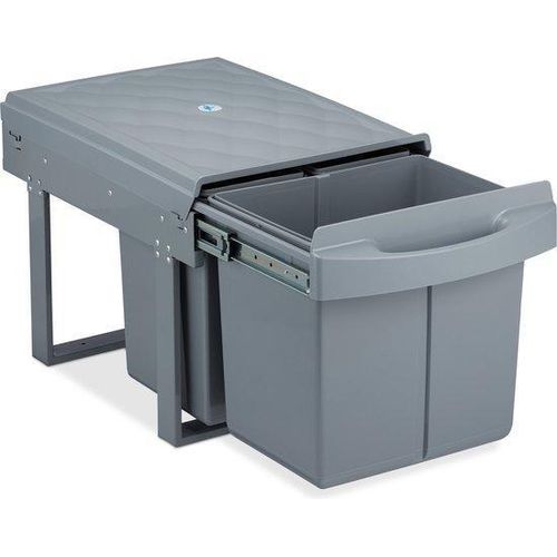 Famanu Einbau-Abfalleimer - 3 Fächer - 15 und 2 x 8 l