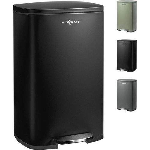 Famanu Abfalleimer mit Soft-Close Deckel - 50 Liter Abfalltrennungssystem in Schwarz