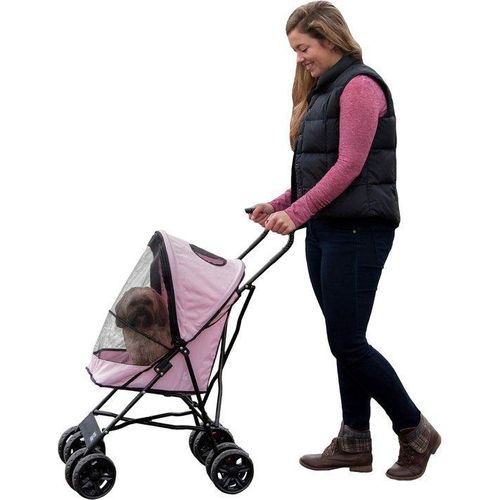 Famanu Reisebuggy für Katzen und Hunde bis 6,8 kg - rosa - faltbar