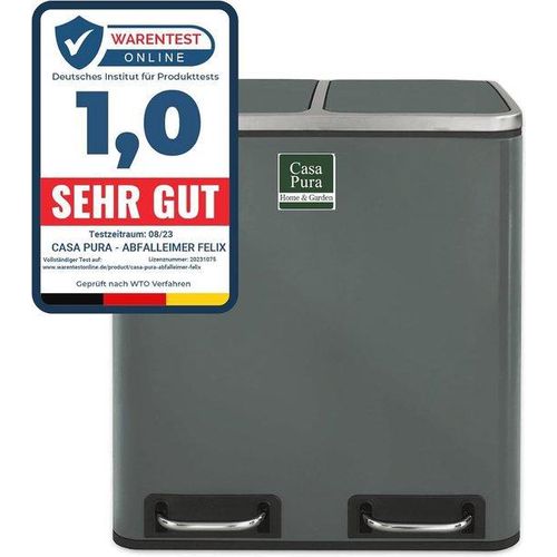 Famanu Mülltrennungssystem 30 Liter - Ausziehbare, geräuschlose Deckel