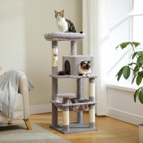 Famanu Kratzbaum - Komfort und Spielvergnügen für große Katzen - Grau