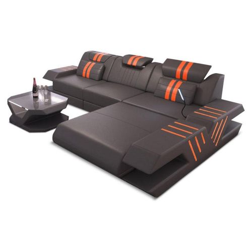 Ecksofa Venedig L-Form aus Leder