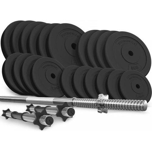 Famanu Halterset mit Gewichten - Lange Halter (165 cm) und kurze Halter