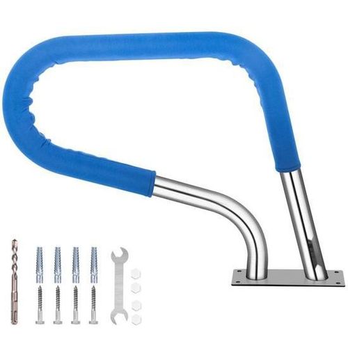 Famanu Schwimmbadleiter - RVS Handgriff - Abmessungen 81,2 x 58,4 cm - Rohrdurchmesser 4,8 cm