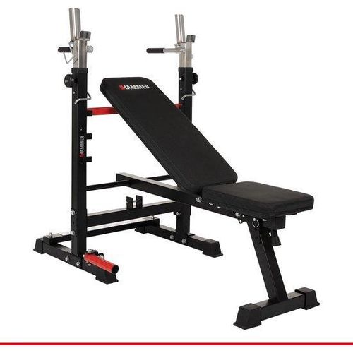 Famanu Halterbank Inklappbar mit Rek und Schrägbank - 180 kg Tragkraft