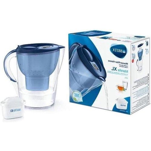 Famanu Wasserfilterkanne 3,5 Liter - Reduziert Chlor, Kalkablagerungen und Verunreinigungen - Inkl. 1 MAXTRA+ Filterpatrone