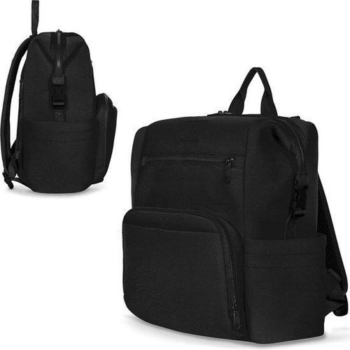 Famanu Rucksack für Ausflüge und Reisen mit Kind - 12 Fächer - Wickelunterlage - wasserdicht - Thermofach - Kinderwagenbefestigung - 36x36x23cm