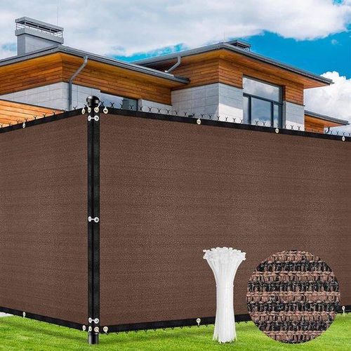 Famanu Sichtschutzzaun 1,8 x 15,2 m - grün, UV-Schutz, wind- und blickdicht