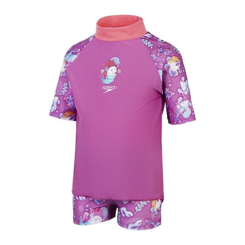 Speedo Rash-top voor meisjes met zeedierenmotief (Roze)