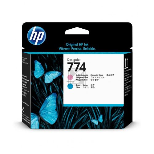 HP 774 Hell-Magenta/Zyan DesignJet Druckkopf, HP DesignJet Z6810 Produktionsdrucker-Serie, HP DesignJet Z6610 Produktionsdrucker, Thermal Inkjet, Cyan, Magenta, P2V98A, Business, Singapur