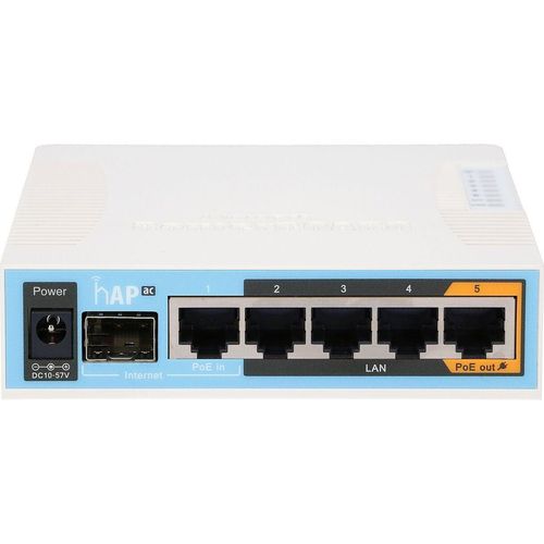 Mikrotik hAP ac, 2,4 GHz, 5 GHz, 500 Mbit/s, 10,100,1000 Mbit/s