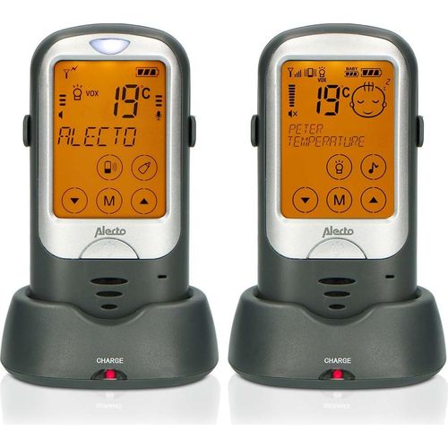 Alecto DBX68GS Outdoor-Babyphone bis 1000 m Reichweite Schwarz Anthrazit