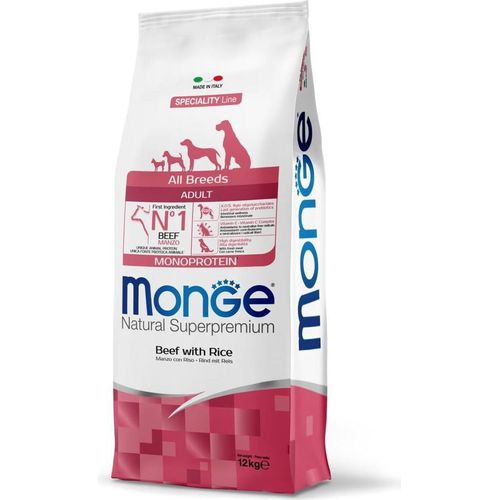 Monge Monoprotein Rind & Reis Trockenfutter 12kg