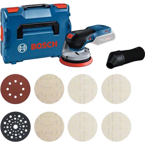 Bosch 0 615 A50 04H, Exzenterschleifer, Schwarz, Blau, 6000 RPM, 10000 RPM, Akku, 12,5 cm