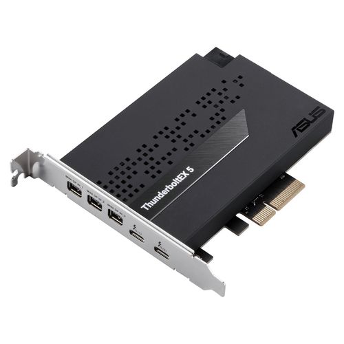 ASUS ThunderboltEX 5, PCIe, Mini DisplayPort, USB 2.0, PCIe, USB Typ-C, Thunderbolt, VGA, PCIe 4.0, Schwarz, PC, 120 Gbit/s
