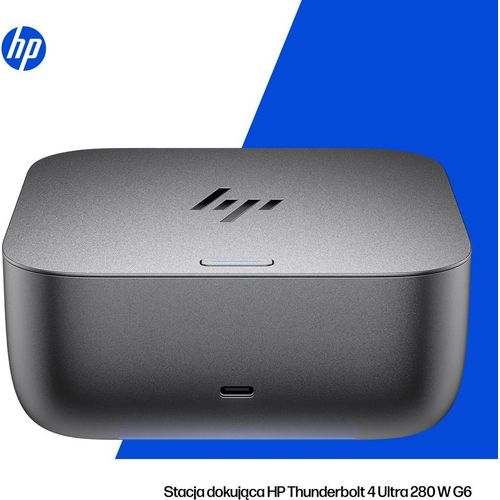 HP Thunderbolt 4 Ultra 280 W G6 Dockingstation, Kabelgebunden, Thunderbolt 4, 280 W, 10,100,1000,2500 Mbit/s, Grau, 8K Ultra HD