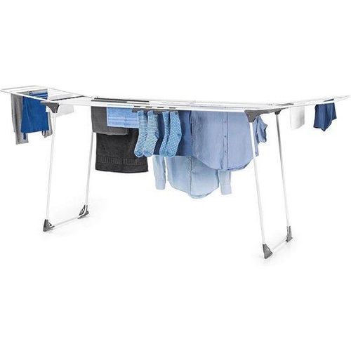 Famanu Wäschetrockner XXL platzsparend mit Rollen bis 260 cm - 25 Meter Trockenlänge für 2-3 Waschladungen