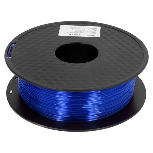 TPU-Filament, 1,75 mm, flexibel, hohe Durchlässigkeit, verstopfungsfrei, 1 kg (Klares Blau)
