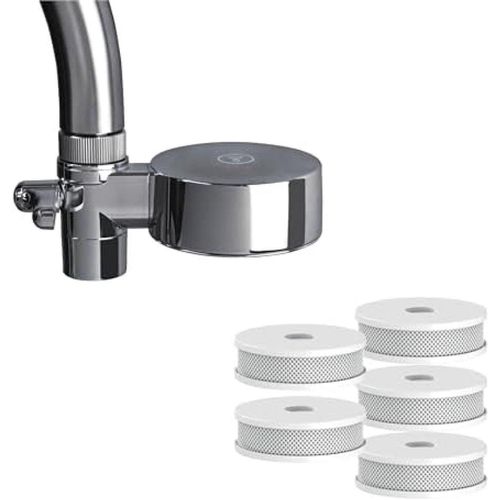 PolkaHome® EcoPro Kompakter Wasserhahnfilter – 5-stufiges Filtersystem, Nanotechnologie, entfernt Chlor, Kalk, Blei, Pestizide