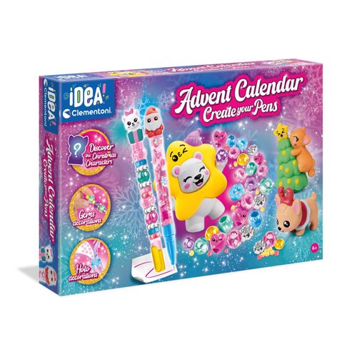 Spielzeug-Adventskalender CLEMENTONI "IDEA - Stifte Atelier - Adventskalender", bunt, Adventskalender, Kinder