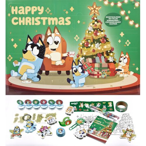 Spielzeug-Adventskalender UNDERCOVER "Bluey 2026", bunt, Adventskalender, KinderB:42cm H:29,7cm T:3cm, B:42cm H:29,7cm T:3cm