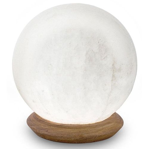 WAGNER LIFE DESIGN Salzkristall-Tischlampe "USB-Ball", weiß, 1 Stk., Leuchten, Handgefertigt aus Salzkristall - jeder Stein ein Unikat, ca. 2,3 kg