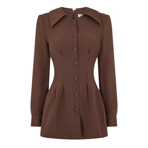 Odd Muse Mini-jurk van geplooid satijn voor dames (Bruin Roodachtig)