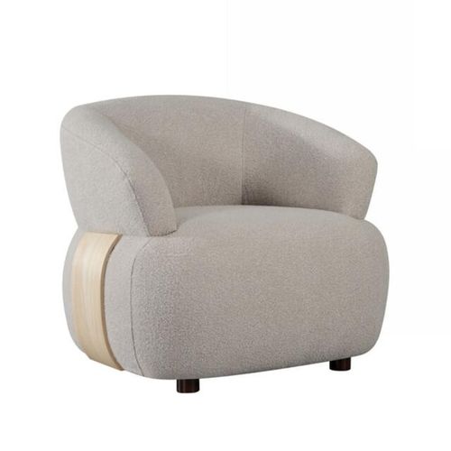 Label51 Fauteuil valenza naturel stof naturel hout 79x83x73 cm
