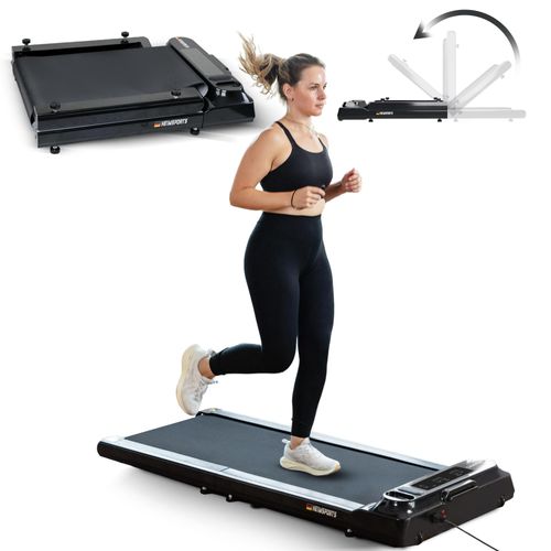WELTNEUHEIT! Kompaktes Laufband klappbar und voll faltbar, leicht zu verstauen, stabil, leise, mit Sport-APP, Bluetooth, Lautsprecher...