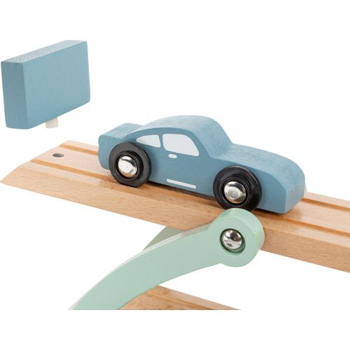 Spielzeug-Transporter SMALL FOOT "Chicago", blau, Spielzeugfahrzeuge, KinderB:8cm H:12cm T:37cm, B:8cm H:12cm T:37cm